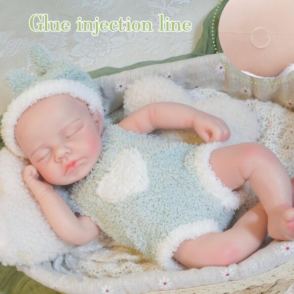 12.21 in Full Silicone Reborn Ivory Baby Boy Dolls Lifelike 6.8LB Weight Baby - Picture 5 of 7